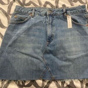Topshop Blue Denim Skirt